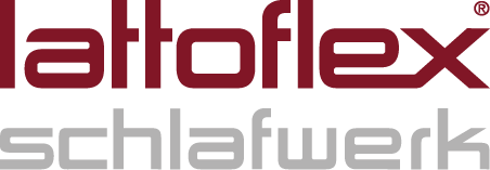 Lattoflex Schlafwerk Logo. Rüger1881 in Altdorf bei Nürnberg ist Lattoflex Schlafwerk Partner.
